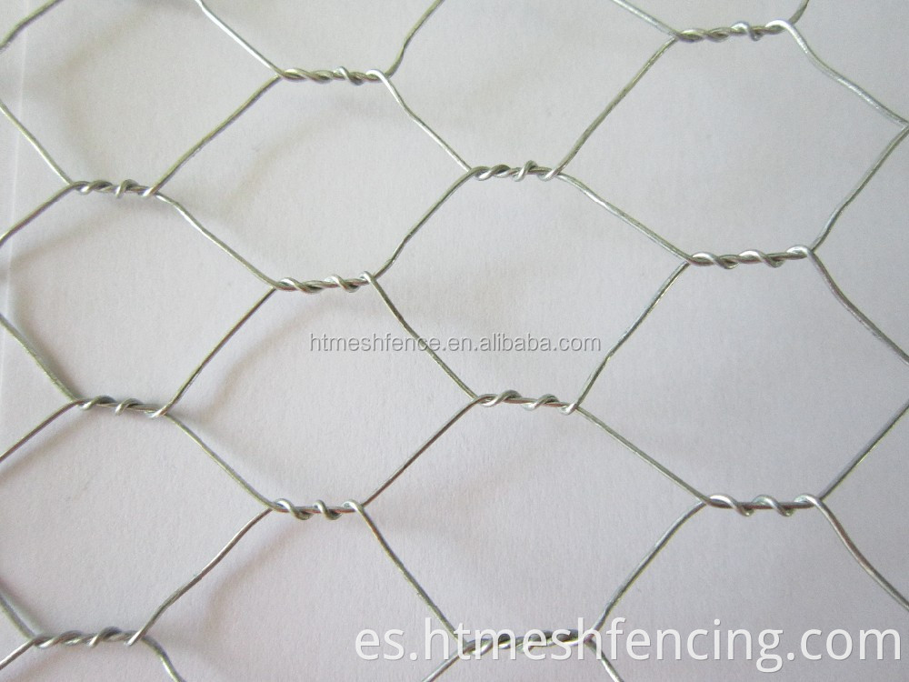 Malla de alambre de pollo hexagonal galvanizado, red de alambre de pollo hexagonal de 1/2 "